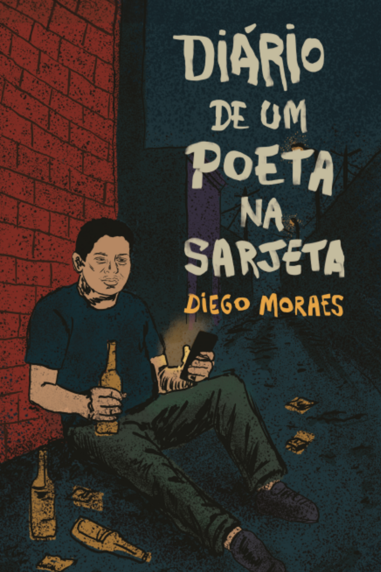 Capa de Diário de um poeta na sarjeta, de Diego Moraes