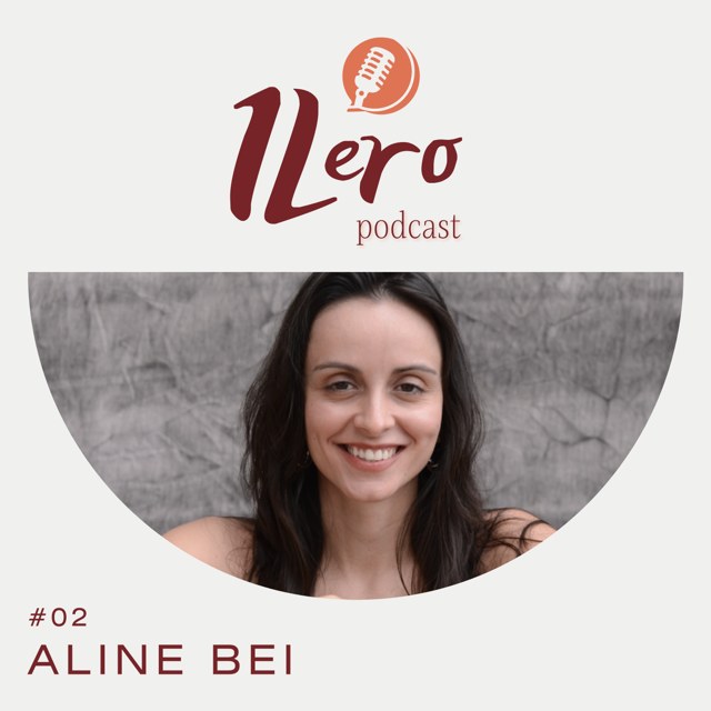 Arte do episódio 2: 1Lero #02 - Aline Bei e o ato de respirar não mais pela boca